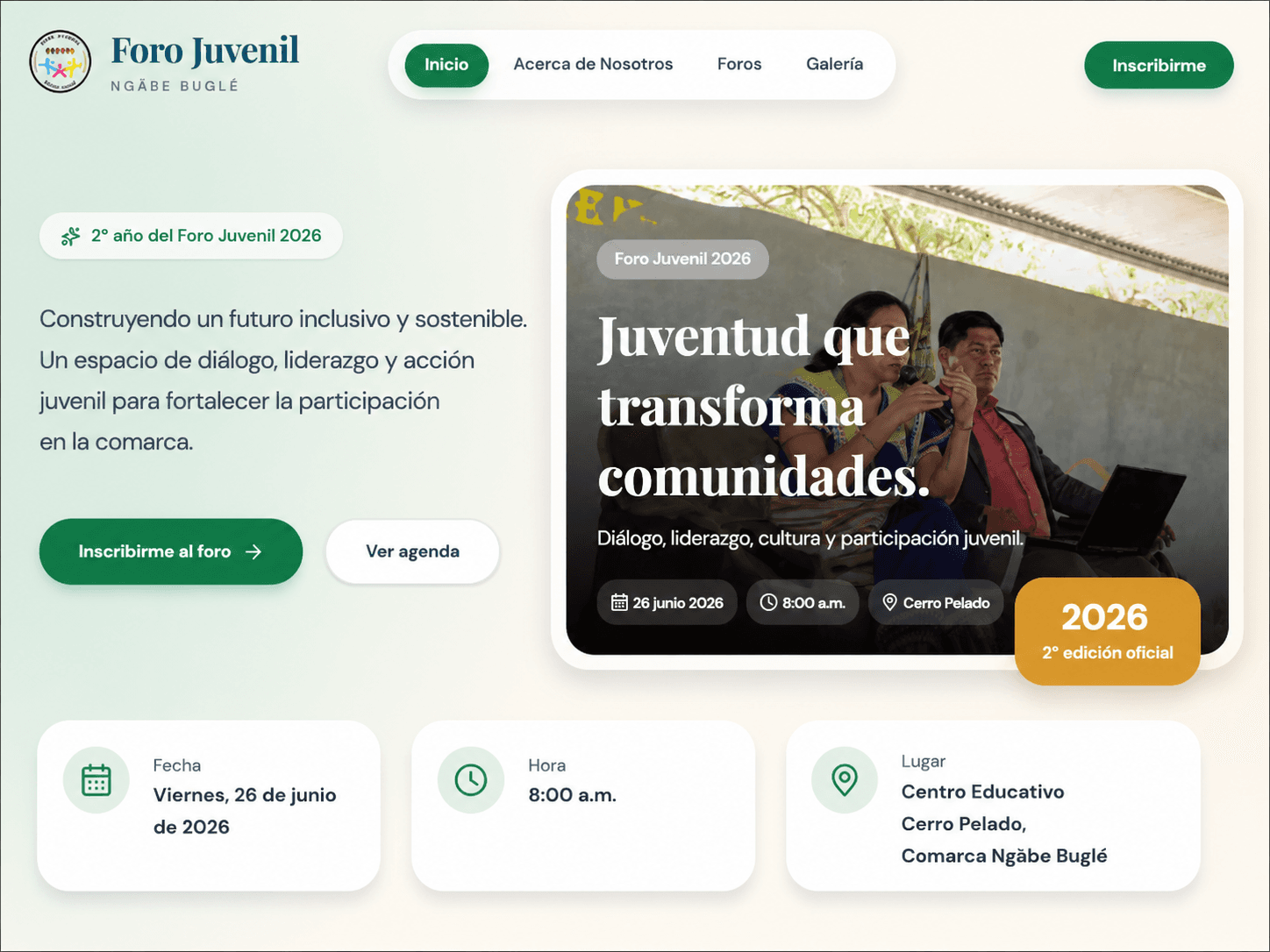 Youth Forum responsive device mockup